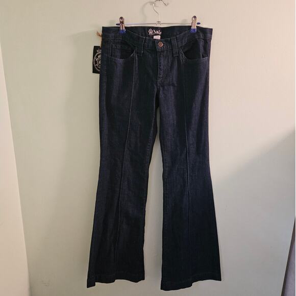 Anlo Blue Pacific Wash Wide Leg Jeans Size 31 TALL DISCONTINUED Hippie Boho - Picture 1 of 12